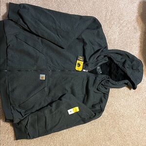 Carhartt Charcoal Rain Defender Hooded Zipper Sweatshirt